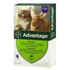 Краплі Bayer Адвантейдж від бліх, для котів вагою (4-8 кг)